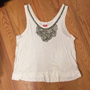 Embellished beaded tank top
